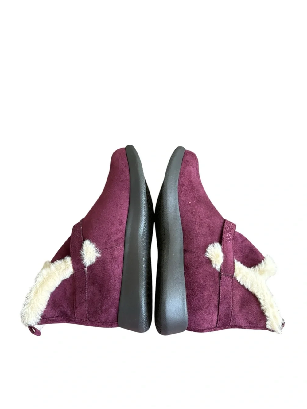 NWOB JBU JAMBU womens hook & loop boots shoe size 11 burgundy  faux leather